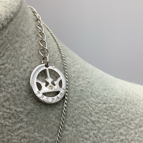 Trifari Blue and Silver Beaded Necklace - Picture 3 of 3